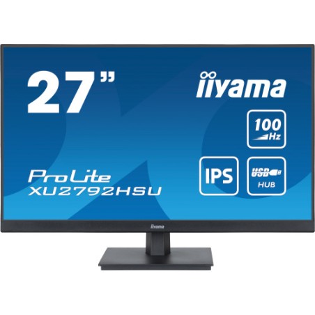 14504-MONITOR IIYAMA 27" PROLITE XU2792HSU-B6, IPS, 100HZ, 0,4MS, USB, HDMI, DISPLAYPORT, 2x2W, INCLI