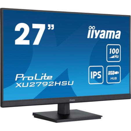 14505-MONITOR IIYAMA 27" PROLITE XU2792HSU-B6, IPS, 100HZ, 0,4MS, USB, HDMI, DISPLAYPORT, 2x2W, INCLI