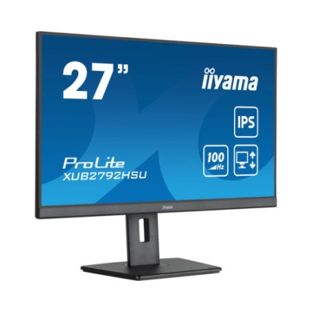 14506-MONITOR IIYAMA 27" PROLITE XUB2792HSU-B6, IPS, 100HZ, 0,4MS, USB, HDMI, DISPLAYPORT, ALT 2x2W, ALTU, GIRO, INCLI,