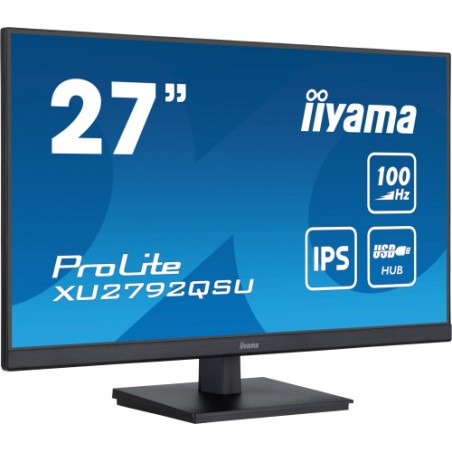 14508-MONITOR IIYAA 27" PROLITE XU2792QSU-B6, IPS WQHD, 100HZ, 0,4MS, USB, HDMI, DISPLAYPORT, ALT 2x2W, INCLI