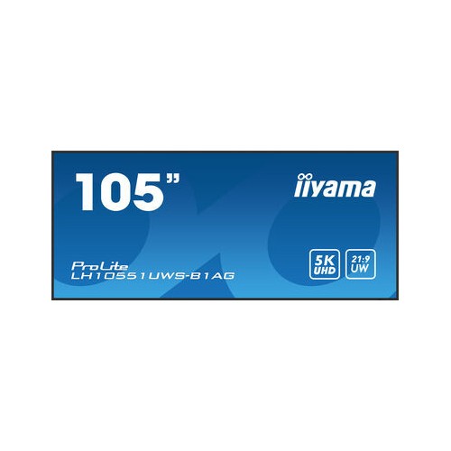 14543-MONITOR PROFESIONAL IIYAMA 105" (LH10551UWS-B1AG) / TIEMPO OPERACION 24/7 / USO HORIZONTAL Y VERTICAL / IPS / 5120