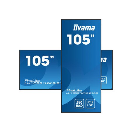 14544-MONITOR PROFESIONAL IIYAMA 105" (LH10551UWS-B1AG) / TIEMPO OPERACION 24/7 / USO HORIZONTAL Y VERTICAL / IPS / 5120