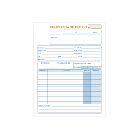 14563-TALONARIO 50 JUEGOS PEDIDOS (ORIGINAL + COPIA AUTOCOPIATIVA) 4o NATURAL DOHE 50071D