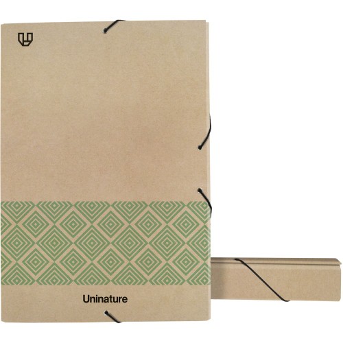14569-CAJA PROYECTOS RECICLADA KRAFT SOFT LOMO 5CM FOLIO VERDE UNINATURE 91273720