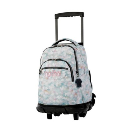 14599-MOCHILA ESCOLAR CON RUEDAS CORAZONES PASTEL TOTTO MA03ECO006-2311P-4HX
