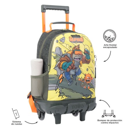 14611-MOCHILA ESCOLAR CON RUEDAS MEDIANA DE CARTOONS TOTTO MJ03BWM005-2310-4DJM