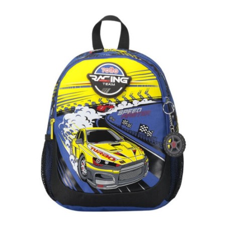 14621-MOCHILA ESCOLAR PEQUENA DE CARRERAS DE COCHES TOTTO MJ04VLC001-2310-6J7S