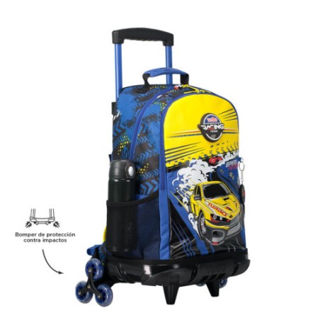 14626-MOCHILA ESCOLAR CON RUEDAS GRANDE DE CARRERAS DE COCHES TOTTO MJ03VLC003-2310-6J7L