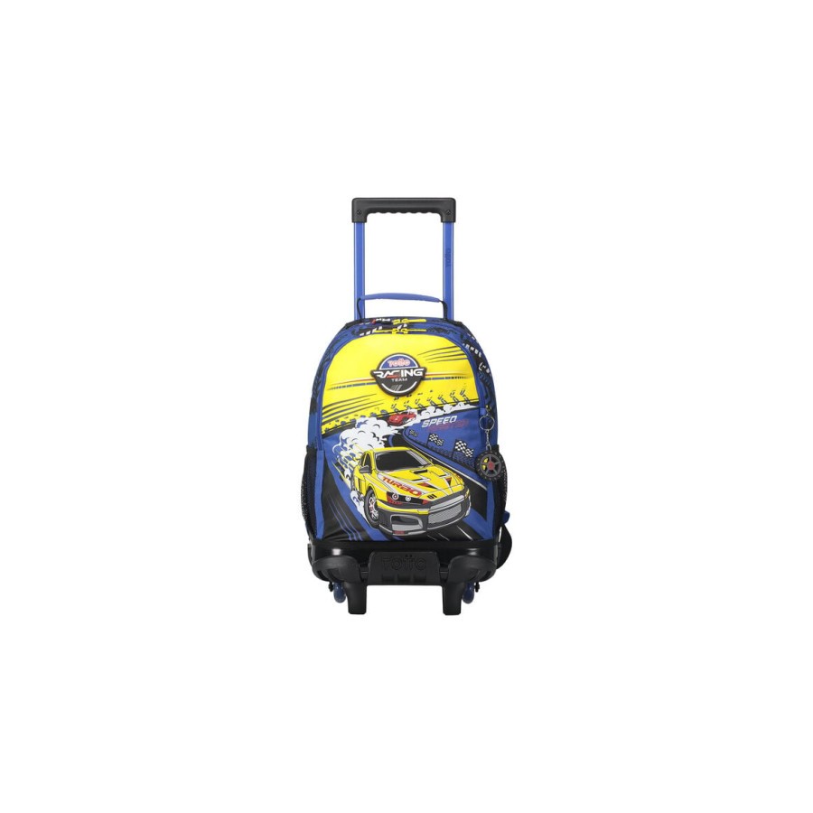 14630-MOCHILA ESCOLAR CON RUEDAS MEDIANA DE CARRERAS DE COCHES TOTTO MJ03VLC005-2310-6J7M