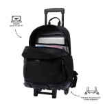 14634-MOCHILA ESCOLAR CON RUEDAS GRANDE NEGRA - TRIK TOTTO MA03TKI003-22200-N01