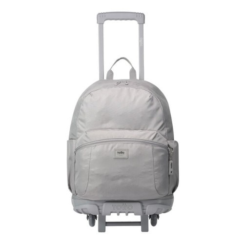 14635-MOCHILA ESCOLAR CON RUEDAS COLOR GRIS - TRIK TOTTO MA03TKI003-23100-G78