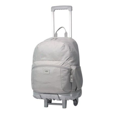 14636-MOCHILA ESCOLAR CON RUEDAS COLOR GRIS - TRIK TOTTO MA03TKI003-23100-G78