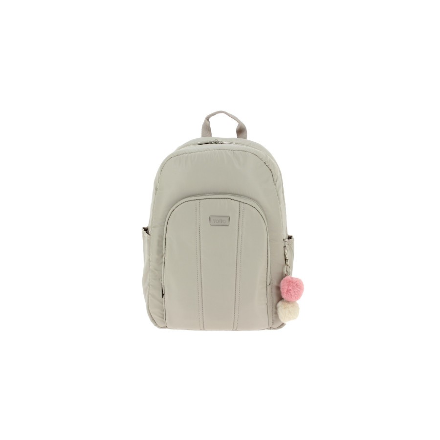 14737-MOCHILA ARLET BEIGE PARA PORTATIL 14" TOTTO MA04ARL001-22100-T11