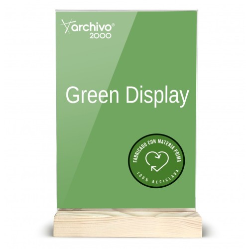 14750-EXPOSITOR SOBREMESA SOSTENIBLE GREENDISPLAY 4X21X33CM A4 ARCHIVO2000 15904M1 CS TP