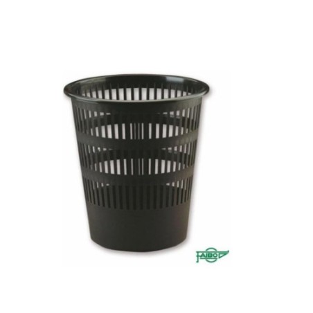 14798-PAPELERA REJILLA 12 L COLOR NEGRO PLASTICO RECICLADO Y RECICLABLE FAIBO 307R2