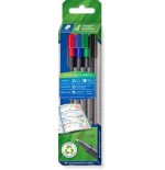 14866-ESTUCHE ROTULADOR TRIPLUS FINELINER 334 ECO EDITION. 4 UNIDADES COLORES SURTIDOS STAEDTLER 334 RC4