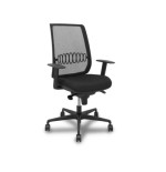 14933-SILLA ALARES SINCRO MALLA NEGRA BALI NEGRO BRAZO REGULABLE. PIQUERAS Y CRESPO 397SM840B840B10B68R65