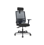 14936-SILLA BORMATE ASINCRO MALLA NEGRA ASIENTO BALI NEGRO BRAZOS 2D RUEDAS 65MM CABECERO REGULABLE PIQUERAS Y CRESPO 40