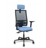 14937-SILLA BORMATE ASINCRO MALLA NEGRA ASIENTO BALI ROJO BRAZOS 2D RUEDAS 65MM CABECERO REGULABLE PIQUERAS Y CRESPO 405