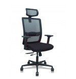 14939-SILLA HACHES TRASLACK MALLA NEGRA ASIENTO BALI NEGRO BRAZOS 2D RUEDAS 65MM CABECERO REGULABLE PIQUERAS Y CRESPO 39