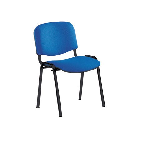 14954-SILLA CONFIDENTE ESTRUCTURA DE TUBO METALICO RESPALDO Y ASIENTO TAPIZADOS COLOR AZUL ROCADA 965/3