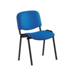 14954-SILLA CONFIDENTE ESTRUCTURA DE TUBO METALICO RESPALDO Y ASIENTO TAPIZADOS COLOR AZUL ROCADA 965/3