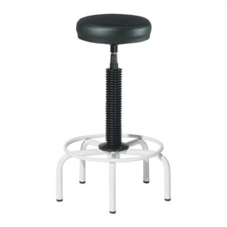 14959-TABURETE CON BASE DE 5 PIES ASIENTO TAPIZADO EN ARAN Y SIMIL PIEL ROCADA 900