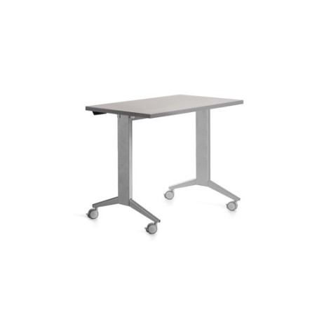 14962-MESA CON TABLERO ABATIBLE 120X60CM COLOR GRIS ALUMINIO/GRIS ROCADA 2000FD02