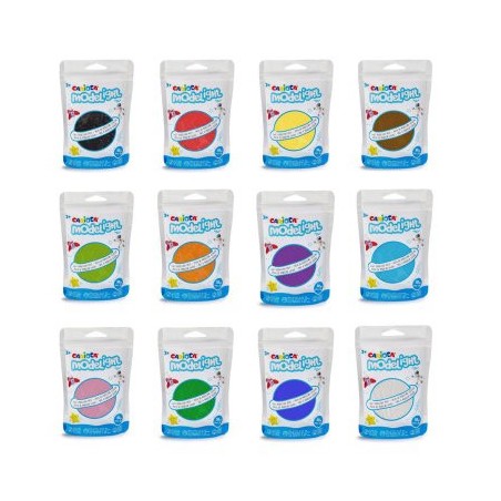 14986-ESTUCHE 12 UDS PASTA DE MODELAR CARIOCA MODELIGHT 50G VARIADAS CARIOCA 52001
