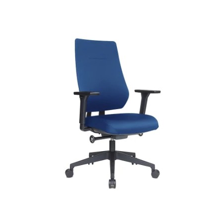 15006-SILLA DE OFICINA SINCRO CON AJUSTE ADAPTATIVO DEL RESPALDO. COLOR AZUL/NEGRO ROCADA 934-3