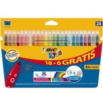1502-ESTUCHE 24 ROTULADORES ULTRALAVABLES KID COULEUR TRAZO 0,8MM. BIC 9117373