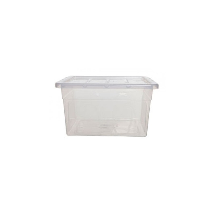 15022-CAJA DE ALMACENAJE CON TAPA 32 LITROS 36X42X30CM PP TRANSPARENTE ARCHIVO 2000 CP1482032 CS TP