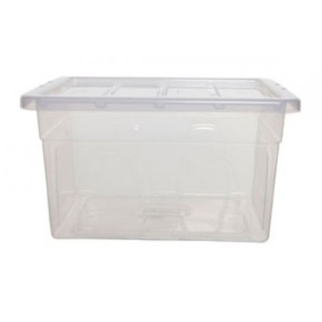 15022-CAJA DE ALMACENAJE CON TAPA 32 LITROS 36X42X30CM PP TRANSPARENTE ARCHIVO 2000 CP1482032 CS TP