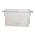 15022-CAJA DE ALMACENAJE CON TAPA 32 LITROS 36X42X30CM PP TRANSPARENTE ARCHIVO 2000 CP1482032 CS TP