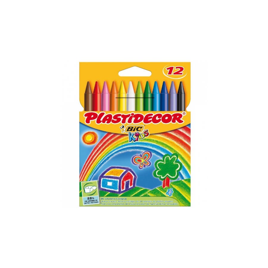 1503-ESTUCHE 12 CERAS DE COLOR QUE NO ENSUCIAN PLASTIDECOR 8757702