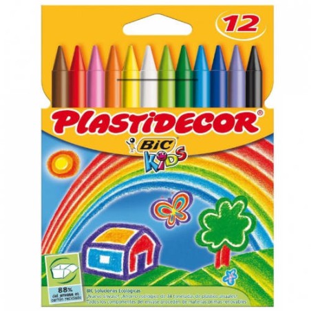1503-ESTUCHE 12 CERAS DE COLOR QUE NO ENSUCIAN PLASTIDECOR 8757702