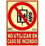 15037-SENAL DE INCENDIO "NO UTILIZAR EN CASO DE INCENDIO" 21X30CM HOMOLOGADA SEGUN NORMATIVA PP ROJO ARCHIVO 2000 6171-0