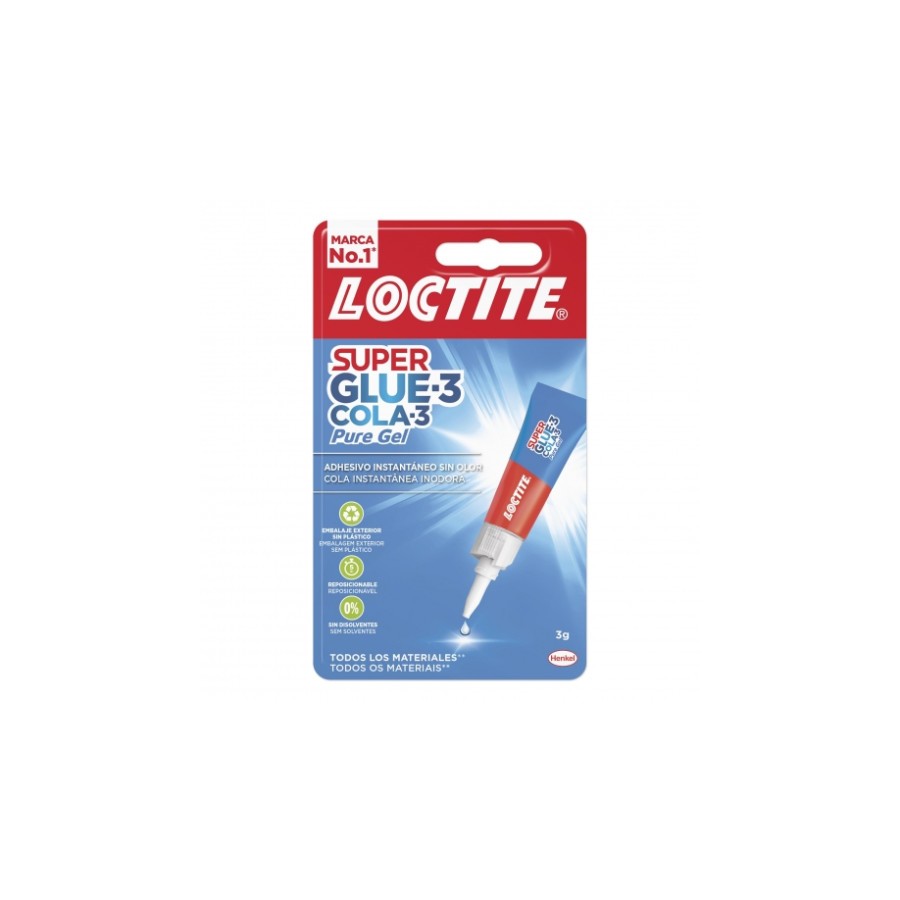15045-PEGAMENTO SUPER GLUE 3 PURE GEL 3GRS LOCTITE 2640971