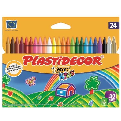 1505-ESTUCHE 24 CERAS DE COLOR QUE NO ENSUCIAN PLASTIDECOR 9203011