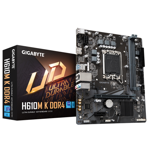 15067-PLACA GIGABYTE H610M K DDR4,INTEL,1700,H610,2DDR4,64GB,HDMI,GBLAN,2SATA3+M.2,4USB3.2,MATX