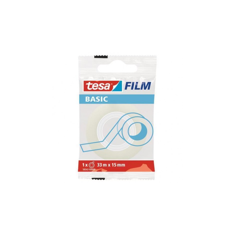 1508-CINTA ADHESIVA TRANSLUCIDA BASIC 15MM.X33M. TESA 58542-0000