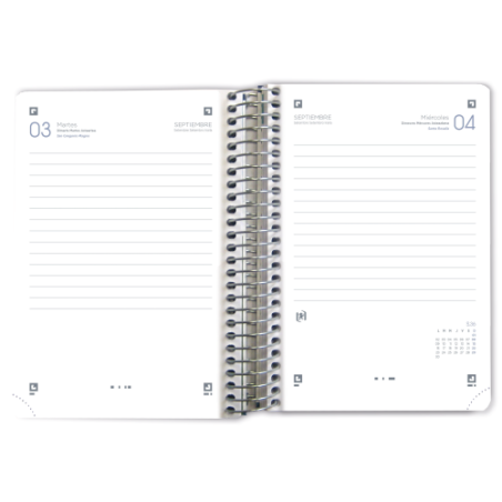 15235-AGENDA ESCOLAR 2024-2025 SCHOOL TAPA PLASTICO 8o DIA PAGINA COLORES SURTIDOS OXFORD 400185042