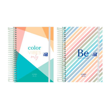 15240-AGENDA ESCOLAR 2024-2025 COLOR BLOCK TAPA EXTRADURA 8o DIA PAGINA COLORES SURTIDOS OXFORD 400185067