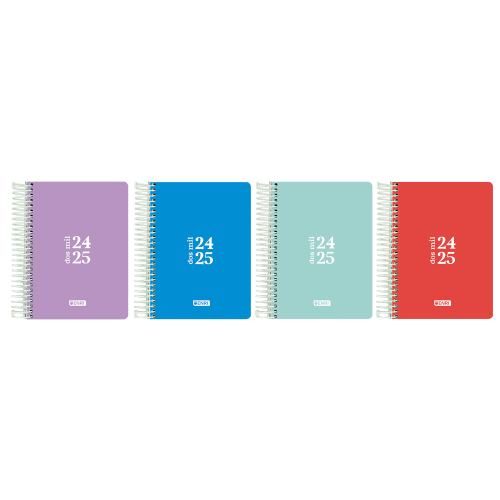 15247-AGENDA ESCOLAR 2024-2025 TEENS TAPA PLASTICO 4o DIA PAGINA COLORES SURTIDOS ENRI 400185087
