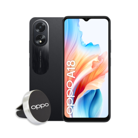 15497-OPPO A18 16,7 cm (6.56") SIM doble Android 13 4G USB Tipo C 4 GB 128 GB 5000 mAh Negro