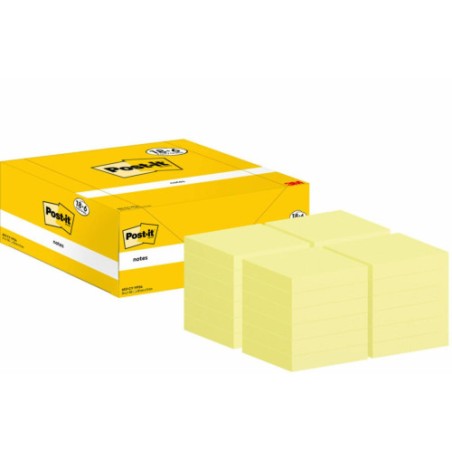 15515-PACK 18+6 BLOCS 100 HOJAS NOTAS ADHESIVAS 38X51MM CANARY YELLOW CAJA CARTON 653-CY-VP24 POST-IT 7100317764