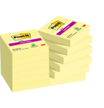 15517-PACK 12 BLOCS 90 HOJAS NOTAS ADHESIVAS 47,6X47,6MM SUPER STICKY CANARY YELLOW CAJA CARTON 622-12SSCY-EU POST-IT 71