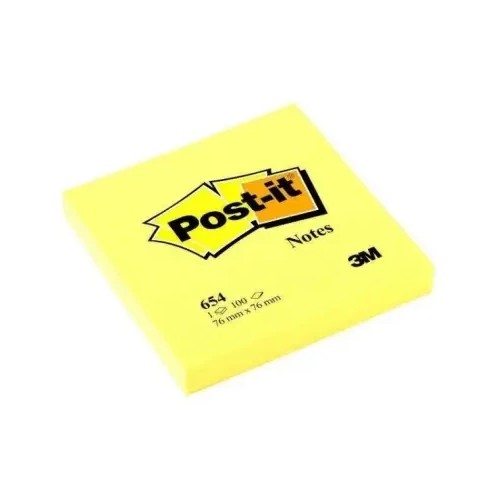 15526-BLOC 100 HOJAS NOTAS ADHESIVAS 76X76MM COLORES SURTIDOS 654 ENCELOFANADO CAJA DISPENSADORA 6820-COL-W10 POST-IT 71