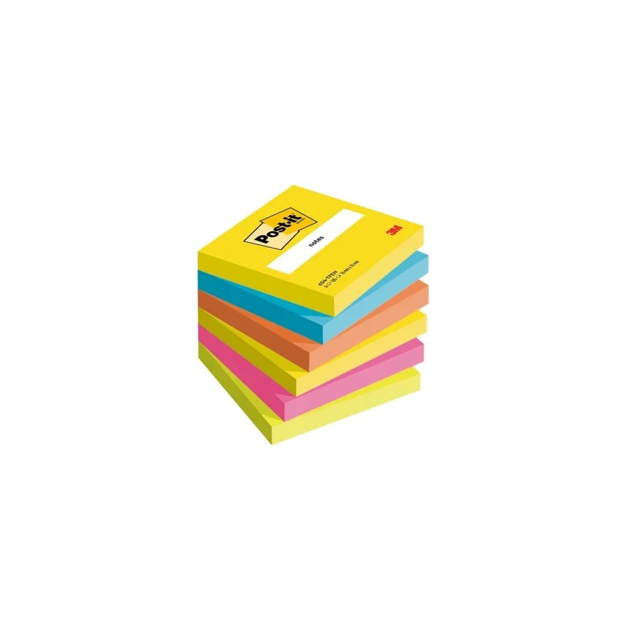 15537-PACK 6 BLOCS 100 HOJAS NOTAS ADHESIVAS 76X76MM COLECCION ENERGETIC 654-TFEN POST-IT 7100296019