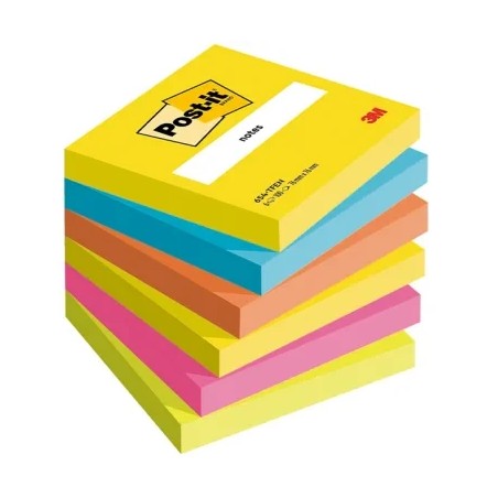 15537-PACK 6 BLOCS 100 HOJAS NOTAS ADHESIVAS 76X76MM COLECCION ENERGETIC 654-TFEN POST-IT 7100296019